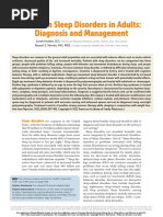 Common Sleep Disorders in Adults Diagnosis and Management