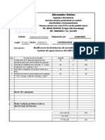 Modificación distribución acometida sistema bombeo aguas blancas edificio