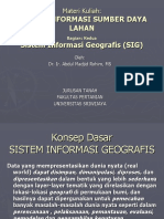 Sistem Informasi Sumber Daya Lahan Sistem Informasi Geografis (SIG)