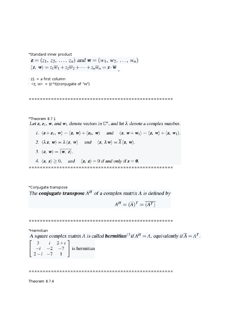 Standard Inner Product PDF