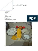 Membuat Bolu Dari Jagung: Bahan-Bahan