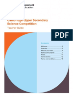 Cambridge Upper Secondary Science Competition: Teacher Guide