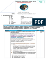 TEMA: "Acuerdos para Una Convivencia Sana": Sesión de Tutoría #1