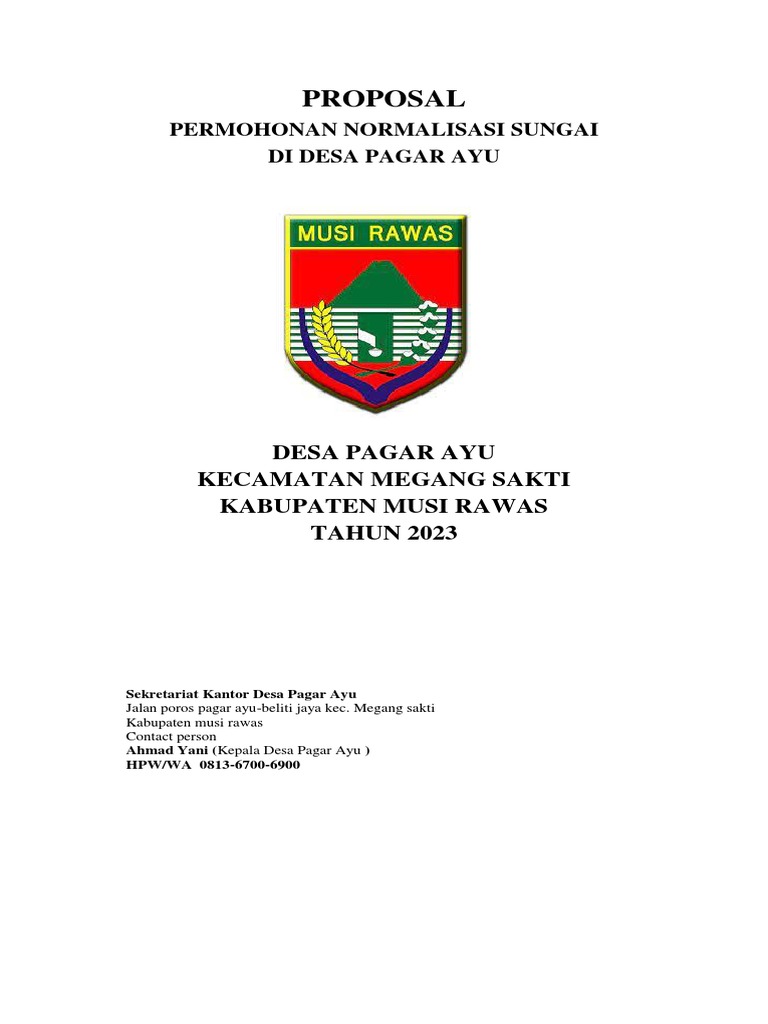 Proposal normalisasi sungai pdf