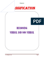 Classification: Reasoning Verbal and Non Verbal