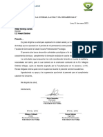 Carta de Entrega de Plan de Trabajo