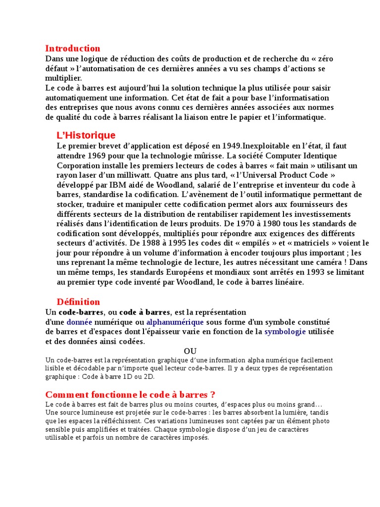 Donnée Alphanumérique Symbologie | PDF | Code-barres | Données