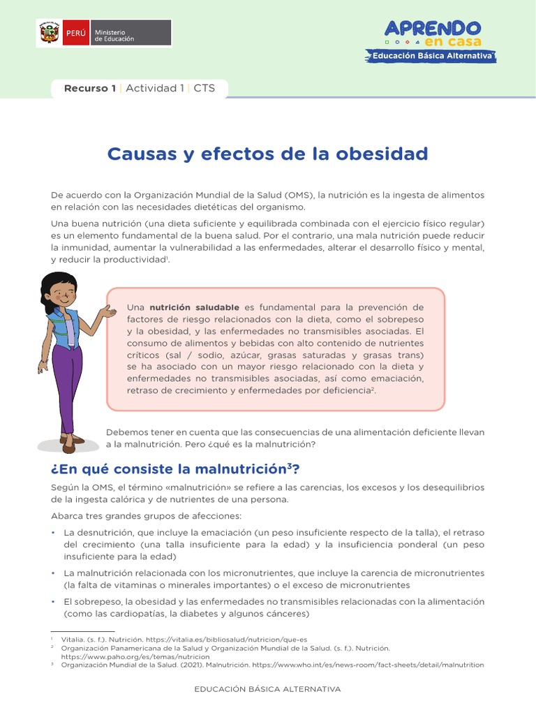 Causas y Efectos de la Obesidad | PDF | Obesidad | Desnutrición