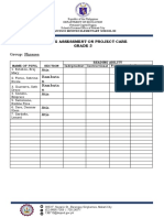 Reading Assessment On Project Care Grade 3: Group: Phrases