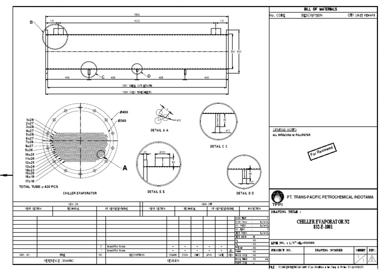 Chiller Evaporator N2 832E1001 Detail AA PDF