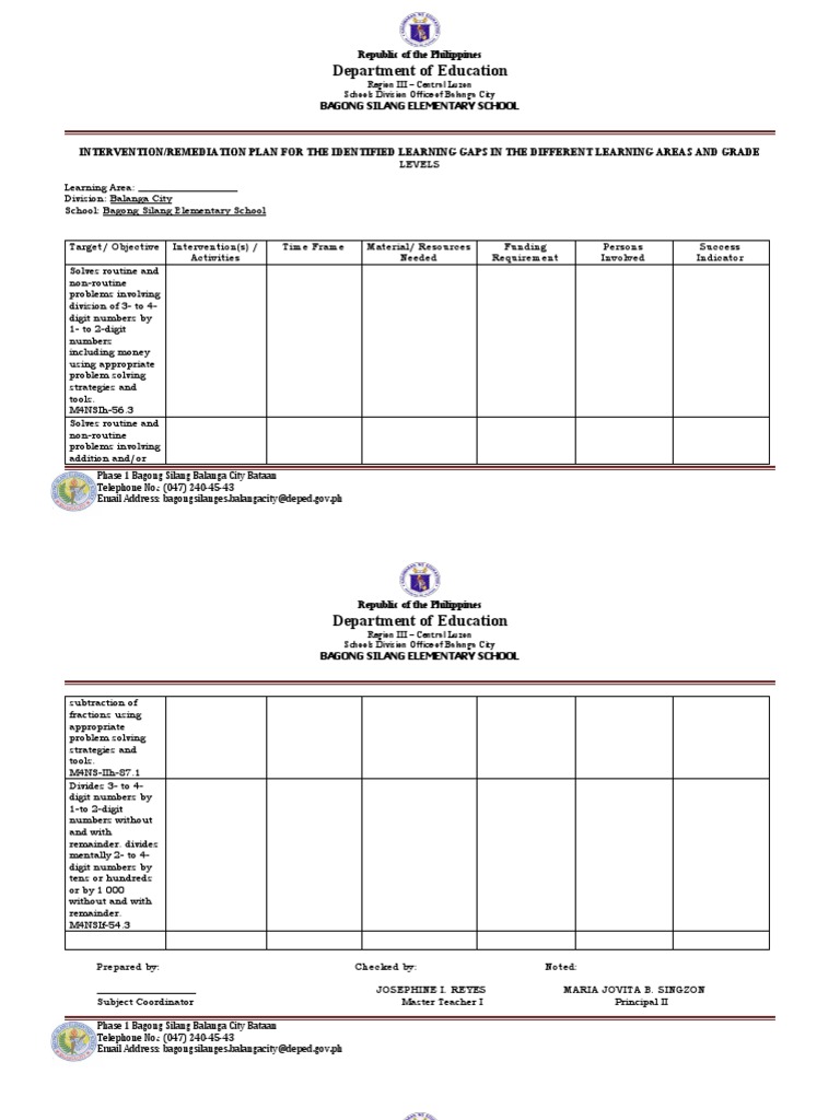 Rmya-Coors-Report-Intervention-Remediation-Plan-Math 4 | PDF ...
