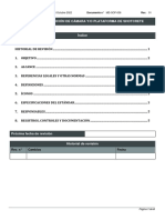 Disposición de Cámara Y/O Plataforma de Shotcrete: Entrada en Vigencia Documento N° MD-SOP-006 Rev. 01