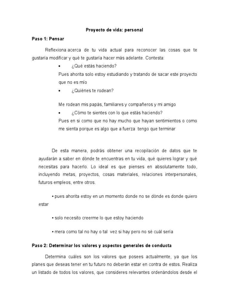 Plan de Vida | PDF | Crecimiento personal y profesional | Estilo de vida