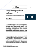 Correspondencia, analogía, complementariedad, superposición y realismo - Mario Bunge