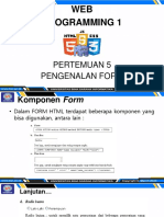 Pertemuan 5: WEB Programming 1