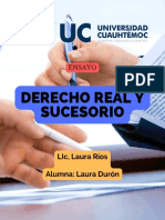 Derecho Real Y Sucesorio: Lic, Laura Ríos Alumna: Laura Durón