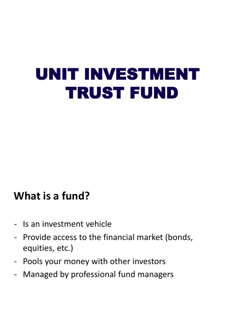 UITF | PDF | Investment Fund | Investing