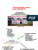 Pembukaan Posyandu Lansia Dusun Ngrompak: Disampaikan Agus Sulistiyono Uptd Puskesmas Jatisrono Ii