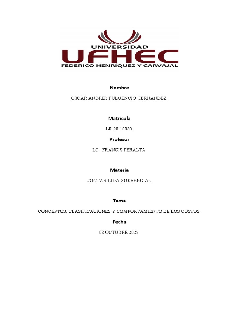 Contabilidad Gerencial Pdf Costo Contabilidad De Costos