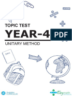 Year 4 Maths Test - Unitary Method - Questions