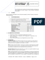 Procedimiento Ingreso Material Reservado A Polvorines