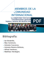 Miembros de La Comunidad Internacional