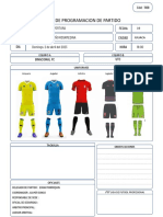 Ficha de Programacion de Partido: Equipo A Equipo B