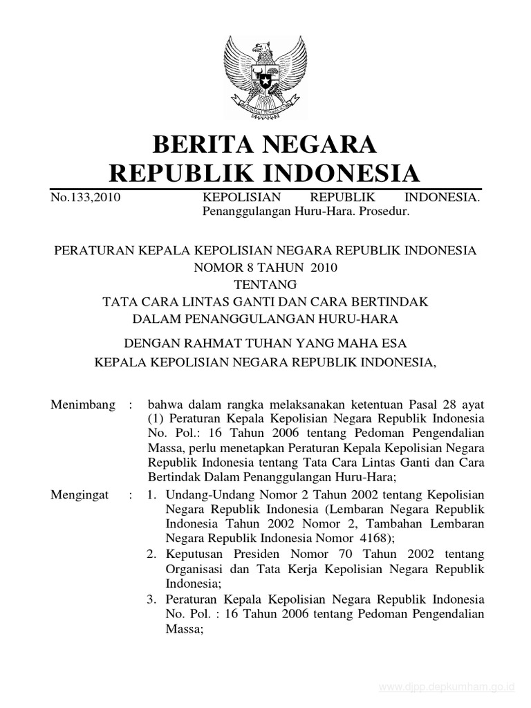 perkap-no-8-tahun-2010-tentang-dalmas-pdf