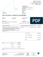 Tax Invoice # INV/22-23/04200: Invoice To Shipping Address