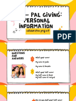 Pen - Pal Giving Personal Informatión