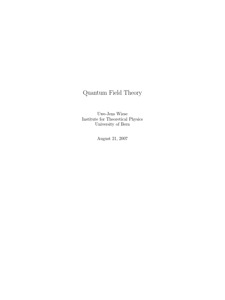 Introduction to Quantum Field Theory | PDF | Gauge Theory | Standard Model