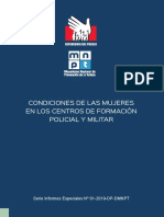 Serie de Informes Especiales CONDICIONES DE LAS MUJERES EN LOS CENTROS DE FORMACIÓN POLICIAL Y MILITAR DMNPT