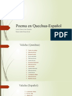 Poema en Quechua-Español: Laura Álvarez Issac Brandon Ramos Ayala Renzo Erick