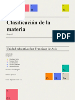 Diapositivas Quimica, Grupo 3, Clasificacion de La Materia