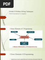 Module II Problem Solving Techniques: CDS101 Introduction To Computers