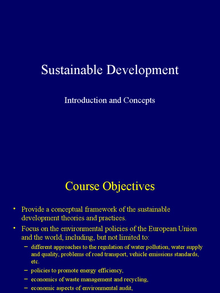 Introduction to Sustainable Development | PDF | Sustainability ...