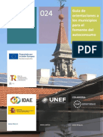 Guías: Guía de Orientaciones A Los Municipios para El Fomento Del Autoconsumo