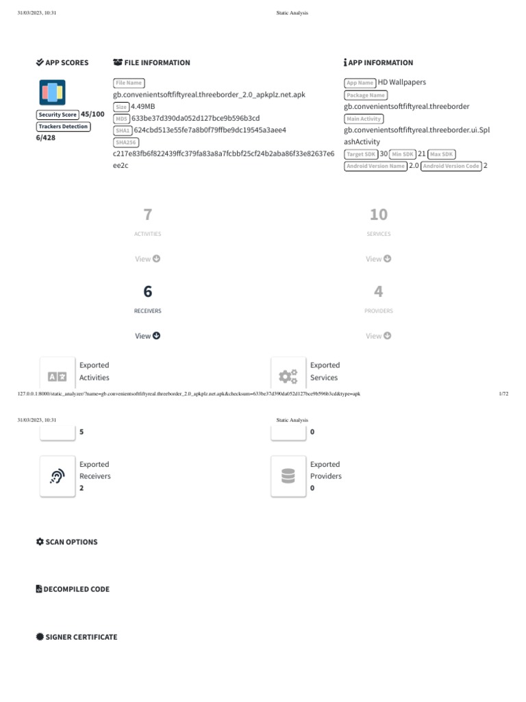 Grad Wallpapers - 3D Backdrops (Malware Report) | PDF | Mobile App