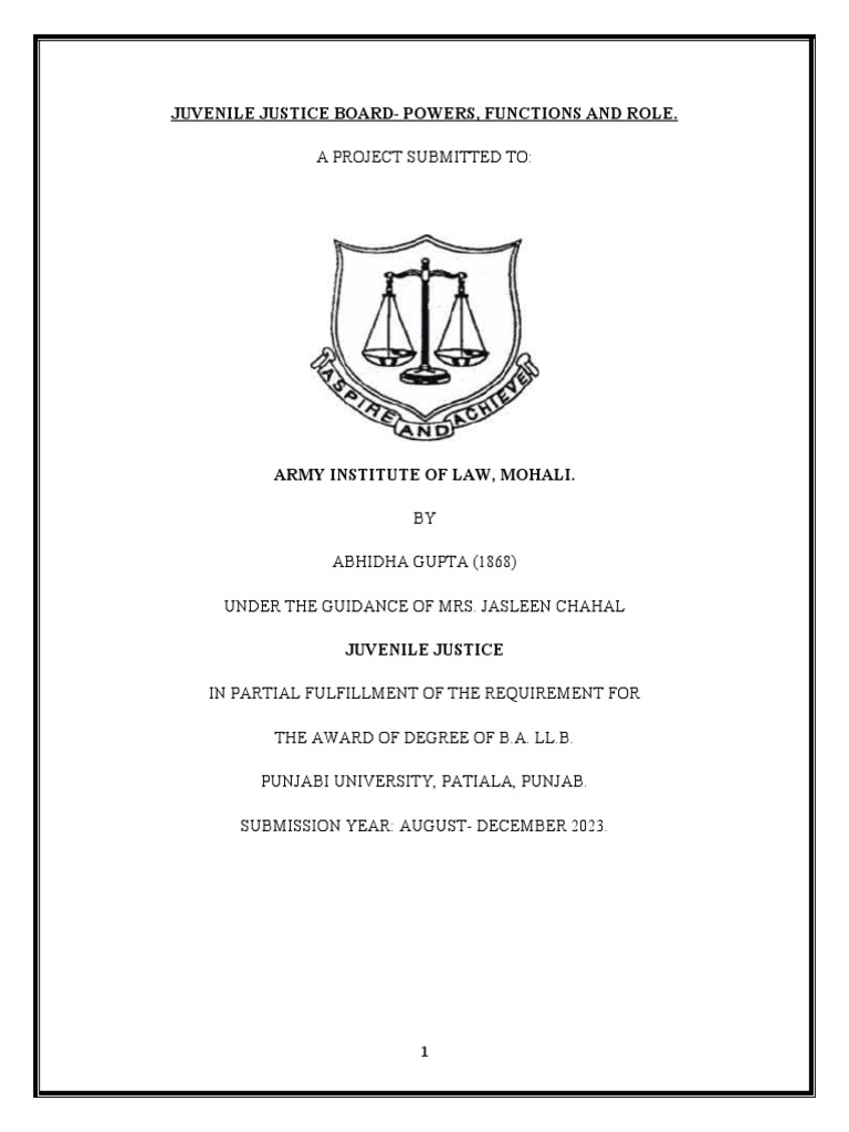 Juvenile Justice Board PDF Magistrate Juvenile Court