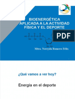 Bioenergética Aplicada A La Actividad Física Y El Deporte: Mtra. Nereyda Romero Félix