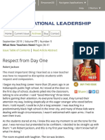 Respect From Day One - Educational Leadership