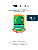 Proposal: Permohonan Rabat Beton Pengecoran Jalan Lingkungan Dusun Cigobang