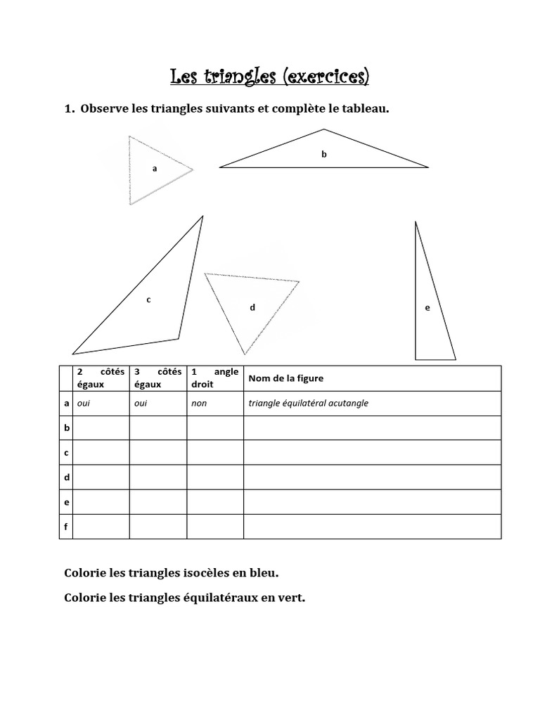 Les Triangles 3 4 | PDF