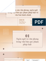 Đặc điểm của văn phong, ngôn ngữ trong văn bản quy phạm pháp luật và văn bản hành chính