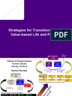 Strategies For Transition Towards Value-Based Life and Profession