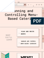 Planning and Controlling Menu Based Catering