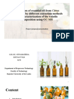 Extraction of Essential Oil From Citrus and Characterization of The Volatile Composition Using GC-MS