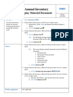 Annual Inventory Display Procedure