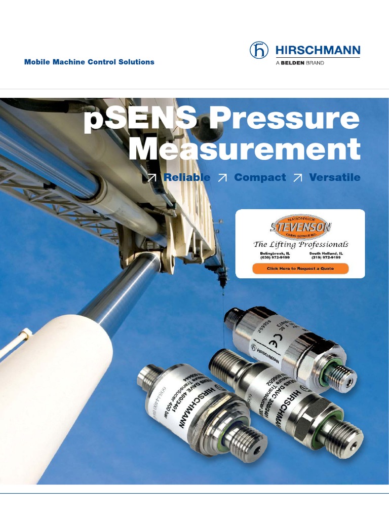 Catalog Hirschmann pSENSPressureMeasurement PDF Sensor Automation