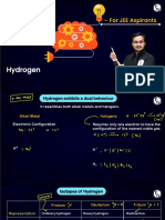 HYDROGEN - Class Notes - JEE Mind Map